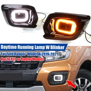 LED Daytime Running Light DRL W Turn Signal For Ford Ranger Wildtrak 2019-2021 - Picture 1 of 8