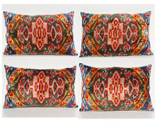 22x14 handmade 4 rectangle pillows cushion case uzbec silk velvet pillow case