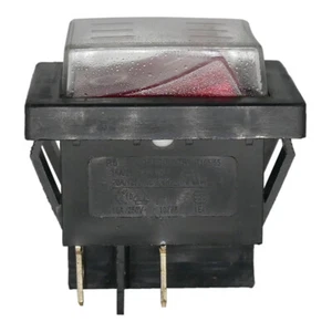 Interruptor basculante rojo con lámpara roja 5 piezas Light Country R5 4 pines 2 posiciones 16A 250V - Imagen 1 de 3