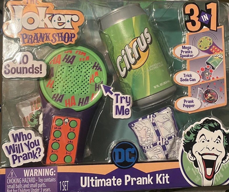 The Joker Prank Shop DC Ultimate Prank Kit, 3 em 1 2020 Novo!! - Imagem 1 de 1