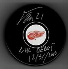 Tomas Tatar Signed & Inscribed Nhl Debut Detroit Red Wings Puck Canadiens