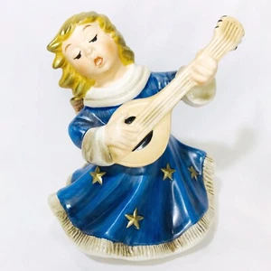 Vintage Original Goebel Engel Handarbeit Angel Playing Mandolin Original Label - Picture 1 of 7