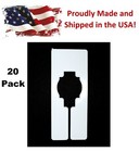 Plastic 20 Blank Rectangular Size Dividers for Retail Clothing Racks