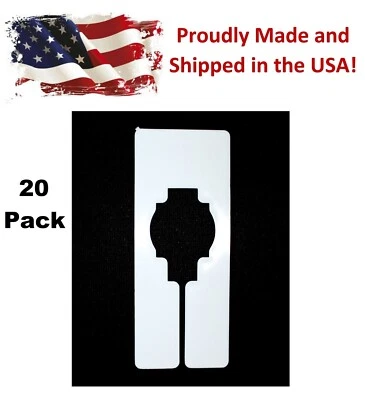 JSP MANUFACTURING® Plastic 20 Blank Rectangular Size Dividers for Retail Clothing Racks