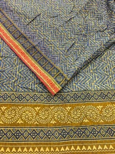 Vintage Indian Pure Cotton Sari Wrap Sarong Printed sari Ethnic Textile PCS6627 - Picture 1 of 9