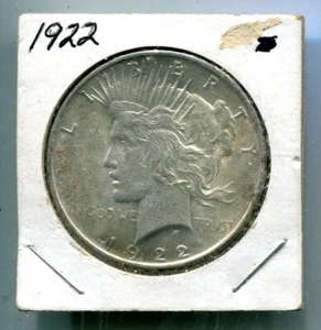 1922 Peace Dollar P (Philadelphia Mint) Silver Dollar (See Scans for Condition) - Imagen 1 de 2