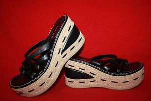 JANE C Slide Women's Sandals Black Color Size 8 - Picture 1 of 12