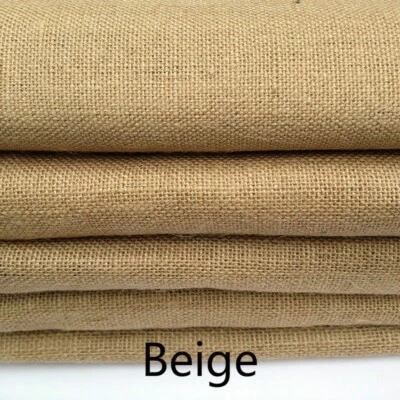 Natural 100% Jute Fabric Burlap Plain Flax Linen Cloth Eco Material Sewing Craft - Image 1 of 4