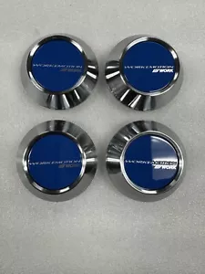 Work Wheels Emotion Blue High Center Caps ZR10 CR Kiwami 4pcs genuine ship today - Picture 1 of 7