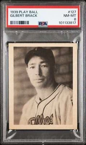 1939 Play Ball #127 Gilbert Brack PSA 8 RC Rookie Phillies (3817) - Picture 1 of 2