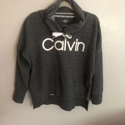 Moletom com capuz Calvin Klein Performance manga longa cropped cinza tamanho M feminino - Imagem 1 de 4