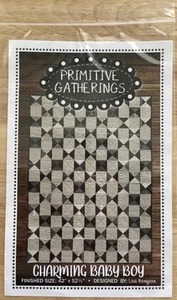 Primitive Gatherings CHARMING BABY BOY Quilt Pattern Finished Size 42”x52.5” - Picture 1 of 2