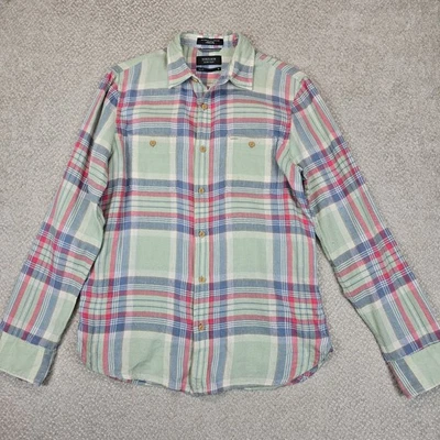 Camisa NORDSTROM Verde Informal Franela Manga Larga Botón Hombres Talla Mediana Foto 1 de 4