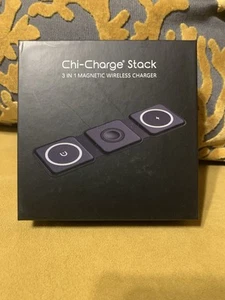 Chi-Charge Stack Magnetic Wireless 3 in 1 Charger BLACK NEW - Photo 1 sur 2