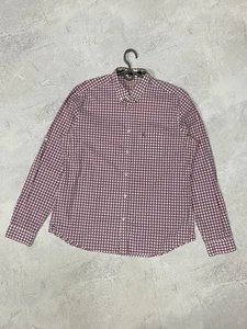 Burberry Logo Buttons Vintage Shirts Luxury Vintage Mesh Check Style - Picture 1 of 8