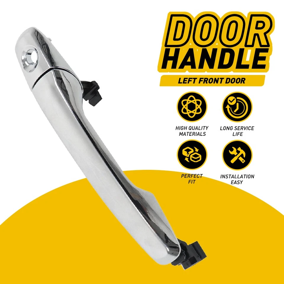 Fit Ford 13-17 Interceptor Police Utility Front Door Handle Exterior Chrome Left - Image 1 of 4