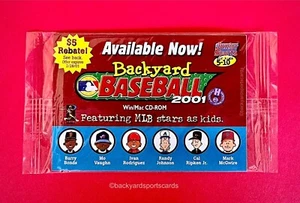 Backyard Baseball 2001 Sealed Factory Single Card Pack 2000 Fleer Twizzlers New - Picture 1 of 1