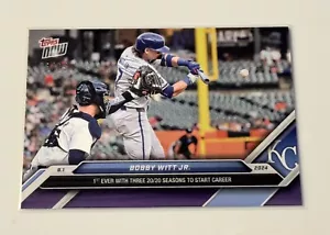 06/25* Bobby Witt Jr. With 1st 3 20/20 Seasons MLB KC Royals 2024 Topps Now #502 - Picture 1 of 3