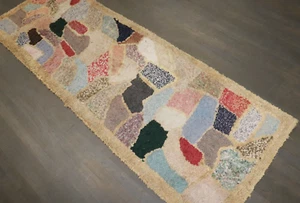 Antique American Hook Hooked Runner Rug Size 2'8''x7'10'' - Picture 1 of 6