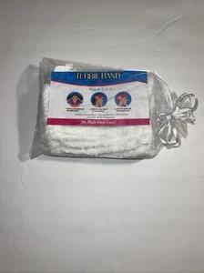 New Open TURBIE BAND by Turbie Twist One Size Fits All 100% Cotton White - Picture 1 of 9