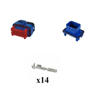 Kit Connector Ampseal Male Female 14 Way blue PCB - Bild 1 von 1