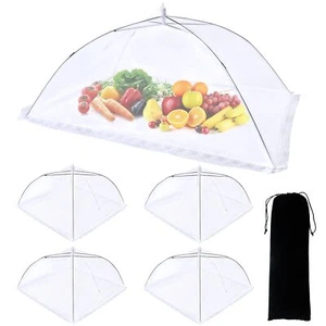 5 Pack Food Tents Food Covers For Outdoors Mesh Screen Include 1 Extra Large 40 - Picture 1 of 8