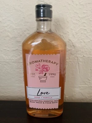 Bath & Body Works LOVE ROSE + VANILLA Duschschaum Bad Dusche 10oz (versiegelt) - Bild 1 von 2