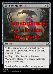 MTG 4x SINISTER MONOLITH EXC - MONOLITO SINISTRO 113 - BLB - MAGIC - Bild 1 von 1