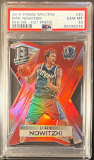 ( /25 PSA 10 ) Dirk Nowitzki 2014-15 Spectra #25 Red Die-Cut Prizm Mavericks HOF