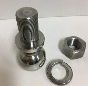 Stainless Steel Tow Ball 2-5/16" X 1.25" X 2" SS 304 with low profile nuts - Picture 1 of 1