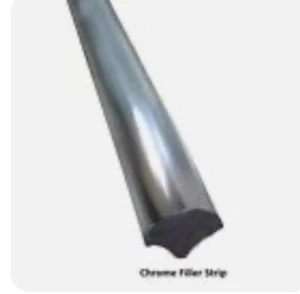 Standard Chrome Filler Strip For window Rubber 10.15mm X 8.5mm 5 Metre Coil - Picture 1 of 2