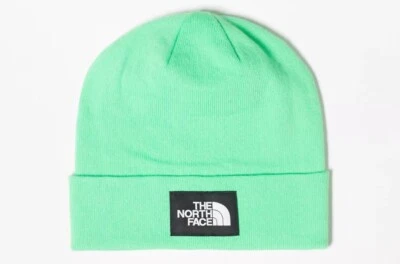 全新 The North Face The Dock Worker 回收 Beanie 亮绿色男女通用 OSFA 30 美元 — 第 1/4 张图片