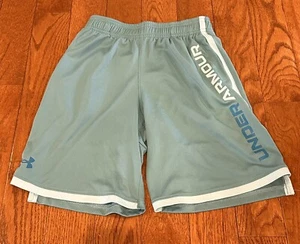 Under Armour Youth Boys Soft Lightweight Drawstring Light Blue/ Aqua Shorts - Picture 1 of 3