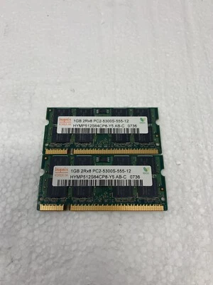 Hynix Korea DDR Laptop/Notebook Memory  1GB (2X512MB)PC2-5300S-555-12 - Image 1 of 2