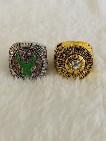 2 PCS Milwaukee Bucks Ring Championship Ring Set, 🇺🇸 SHIP 1971/2021 Cover