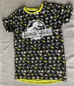 Jurassic World Youth Boys Shirt L (12/13Y) T-Rex Dinosaur Graphic Black Green - Picture 1 of 12