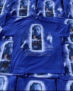 Star Wars T-Shirt Large Herren 2000er Obi Wan Vintage Neu ohne Etikett Neu Film TV - Bild 1 von 3