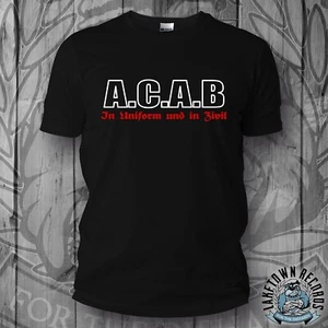 AC/AB - IN UNIFORM UND IN ZIVIL T-Shirt S-3XL Punk Skinhead FCK CPS 13/12 Police - Bild 1 von 2