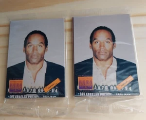 2 OJ SIMPSON CASE IN PURSUIT OF JUSTICE 1994 INTERLINK PROMO CARD SETS SEALED - Picture 1 of 8
