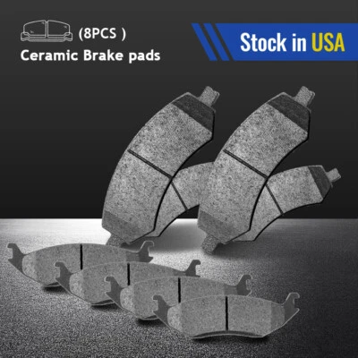 Pastillas de freno delanteras y traseras de cerámica para Dodge Ram 1500 2006-2016 2017 2018 5 orejetas Foto 1 de 4