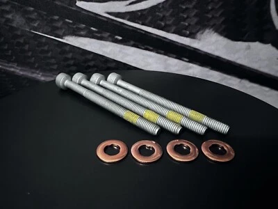 NEW Genuine Mercedes-Benz Set of 4 Diesel Injector Bolts & Copper Washers ZIN4 - Image 1 of 4