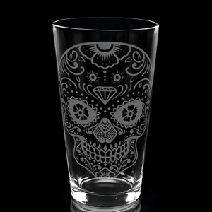 SUGAR SKULL Pint Glass - Picture 1 of 3