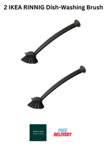 2x IKEA RINNIG Dish-Washing Brush Grey Efficient and Eco-Friendly Brushes - Picture 1 of 7