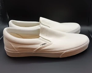 Vans Classic Slip On White Shoes Men's 10.5 women's 12 - Picture 1 of 7