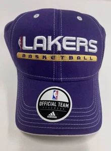 Adidas Official LA Lakers NBA Strapback Hat Baseball Cap New - Picture 1 of 3
