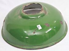 Old Vintage Rare Green Iron Porcelain Enamel Lamp Shade Indian Craftsmanship P2