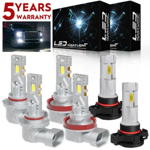 6000K For Dodge Charger 2011-2014 6X LED Headlights Hi/Lo + Fog Light Bulbs M11 - Picture 1 of 14