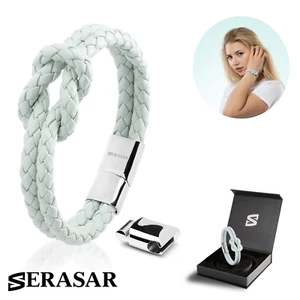 SERASAR, Lederarmband "Knot" für Frauen, Geburtstagsgeschenk für Mutter - Picture 1 of 42
