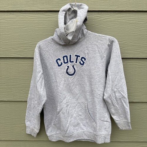 VETEMENTS Felpa con cappuccio REEBOK Colts donna taglia M grigia Heather NFL maglia calcio top