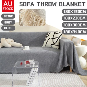 Chenille Retro American Sofa Towel Cover Throw Rug Couch Lounge Cloth Decor AU - Picture 1 of 17